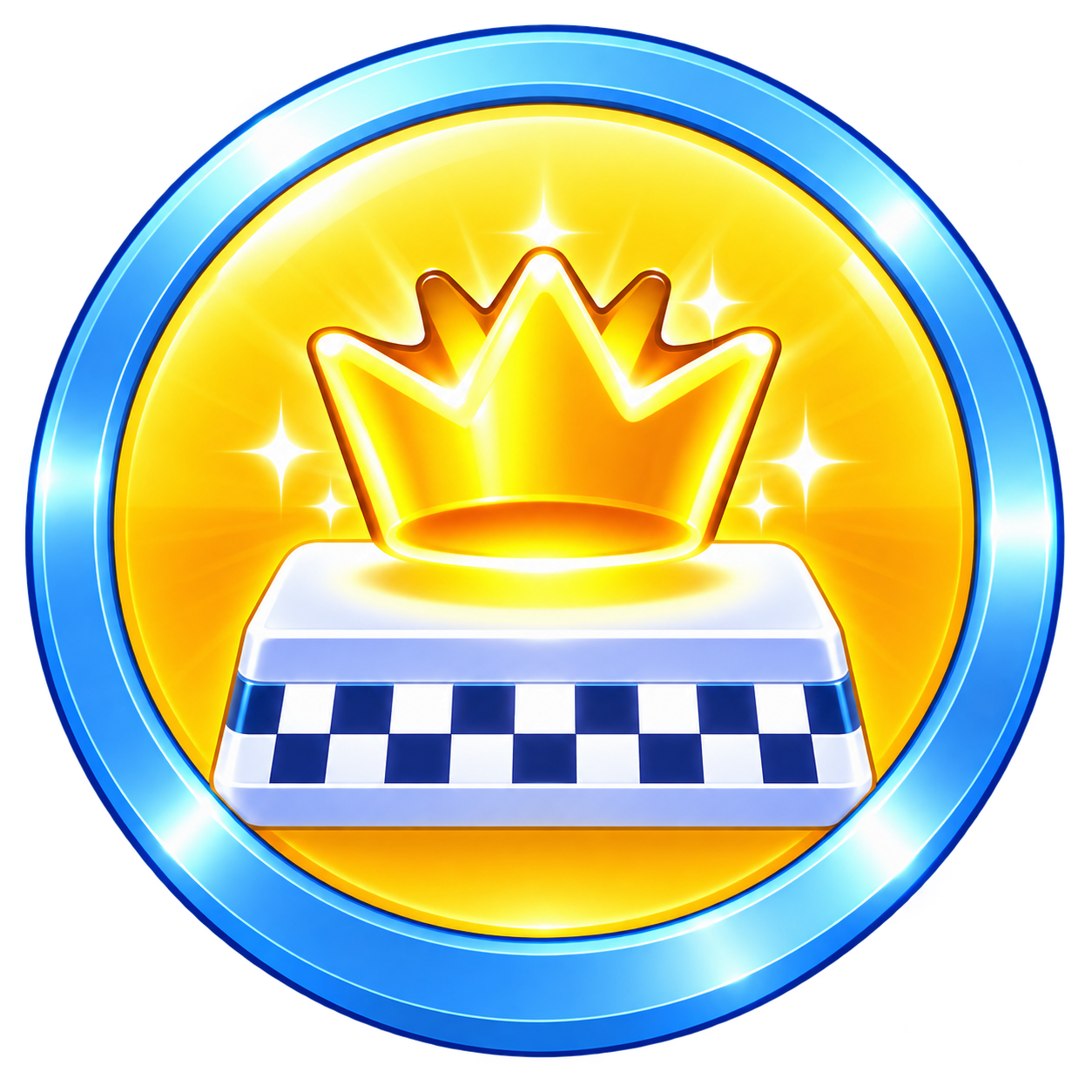 Coroa dourada sobre um castelo